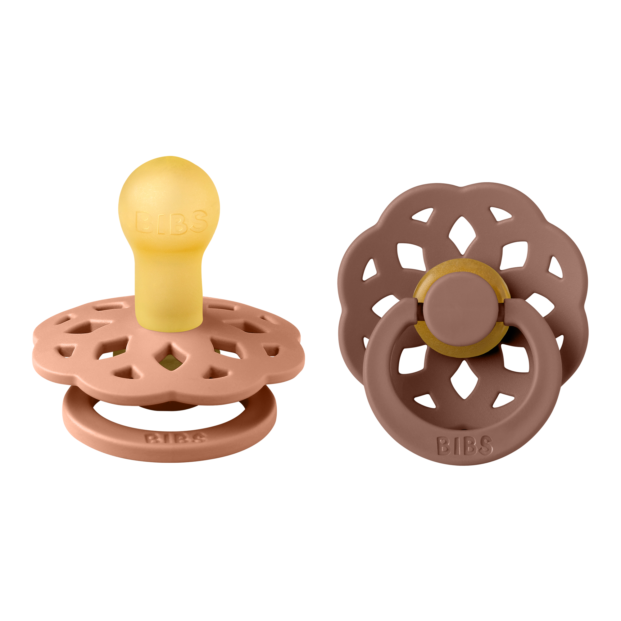 Boheme Pacifier 2 Pack - Peach/Woodchuck