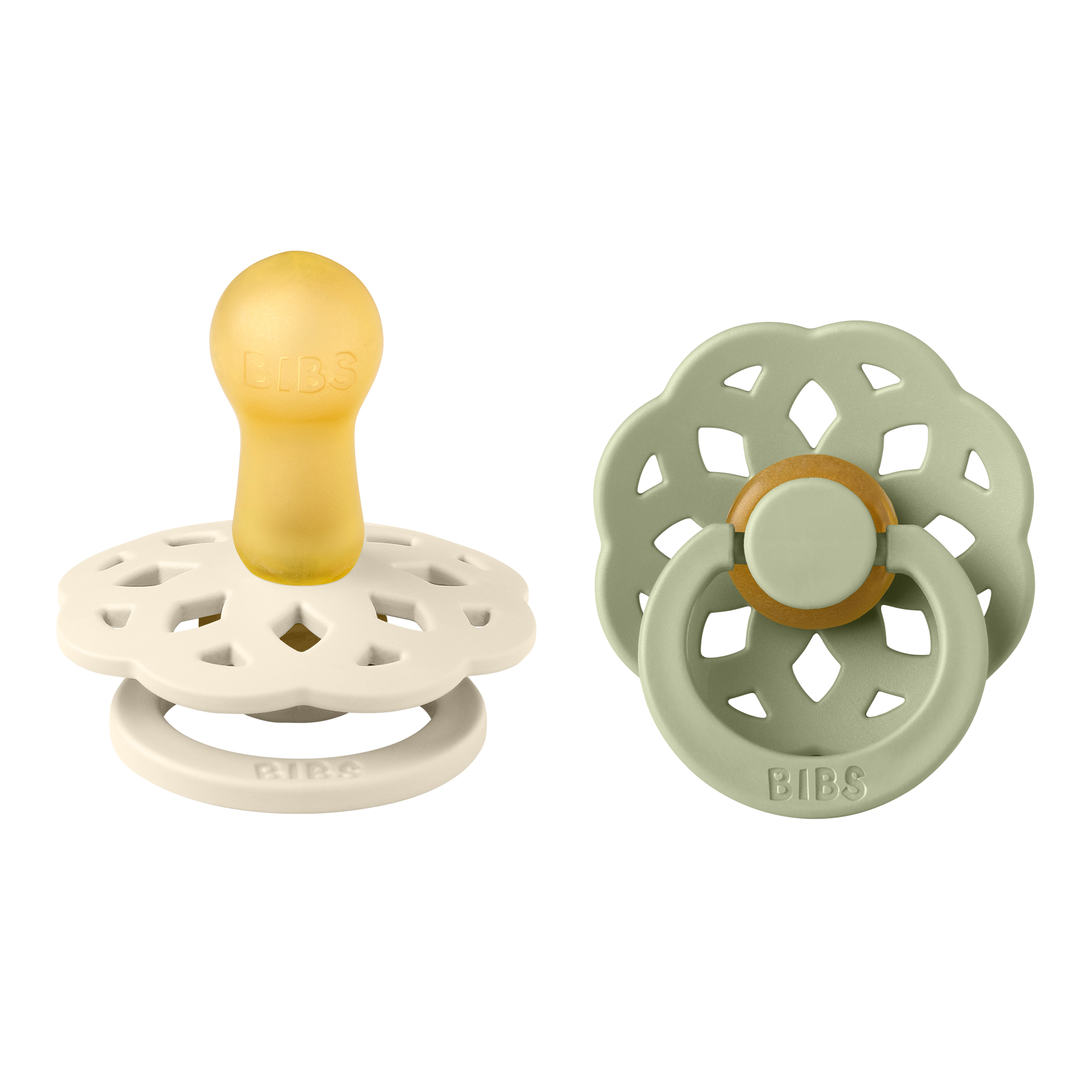 Boheme Pacifier 2 Pack - Ivory/Sage