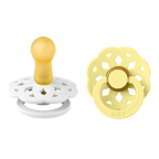 Boheme Pacifier 2 Pack - White/Sunshine