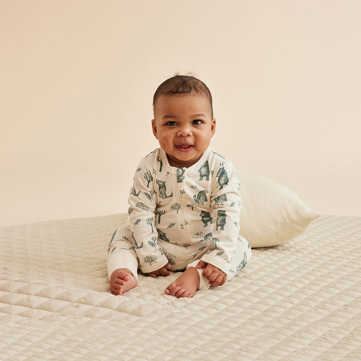Wilson and Frenchy Organic Zipsuit with Feet - The Woods
