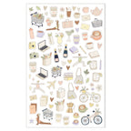 Illustrated Stickers Set | Daily Life | 2 Sheets