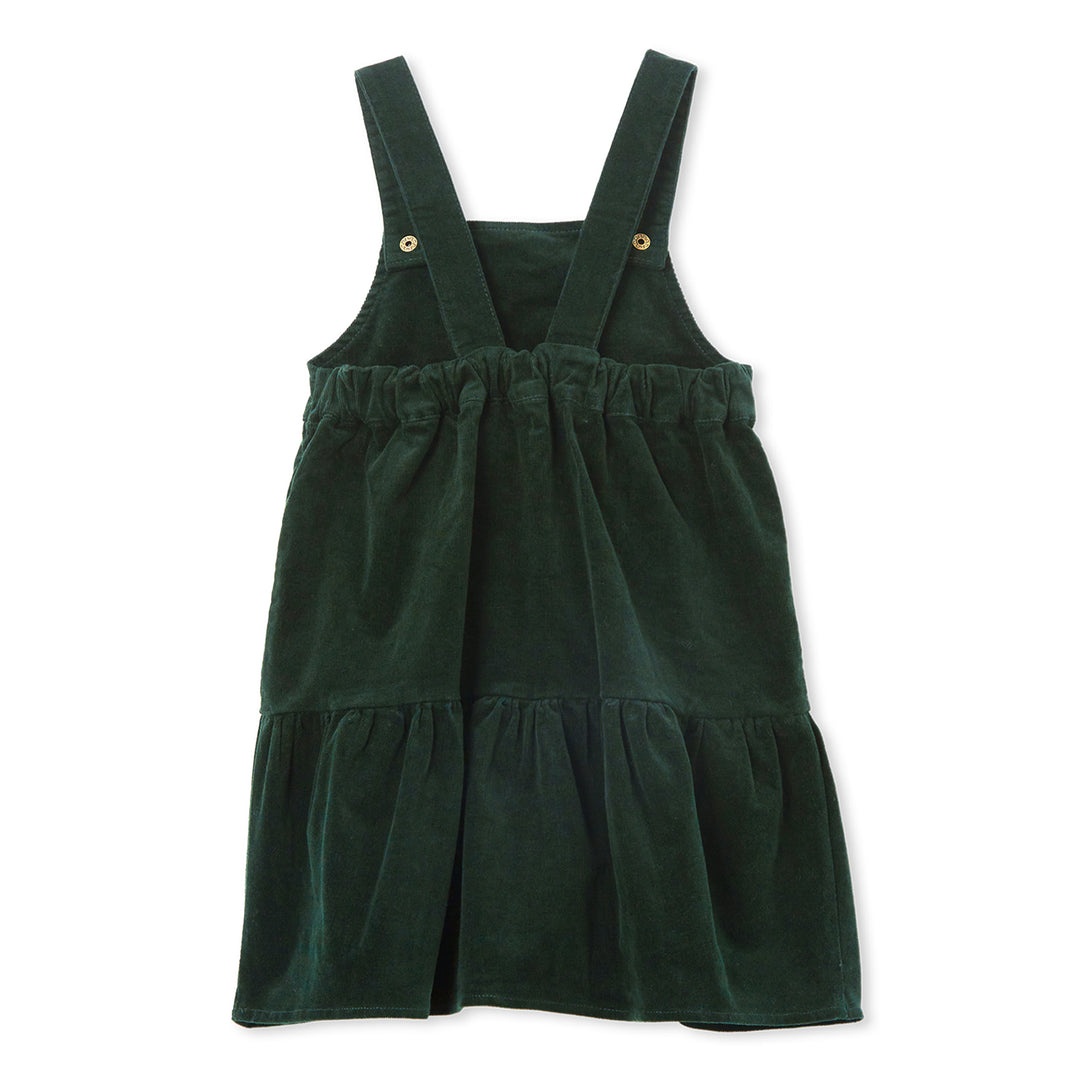 Milky Cord Pinafore - Olive