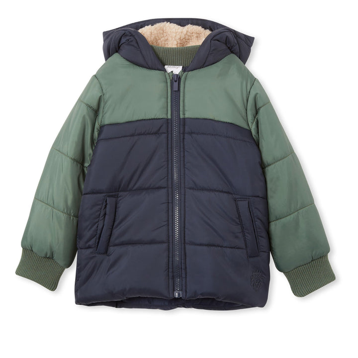 Milky Panel Puffer Jacket