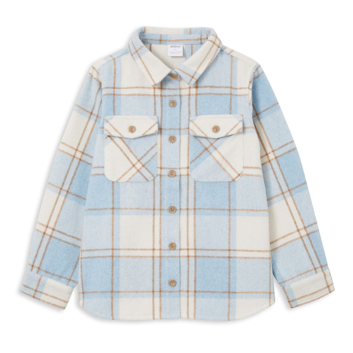 Milky Overshirt - Sky Blue Check