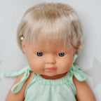 Miniland Anatomically Correct Baby Doll Caucasian Girl with Hearing Implant, 38 cm