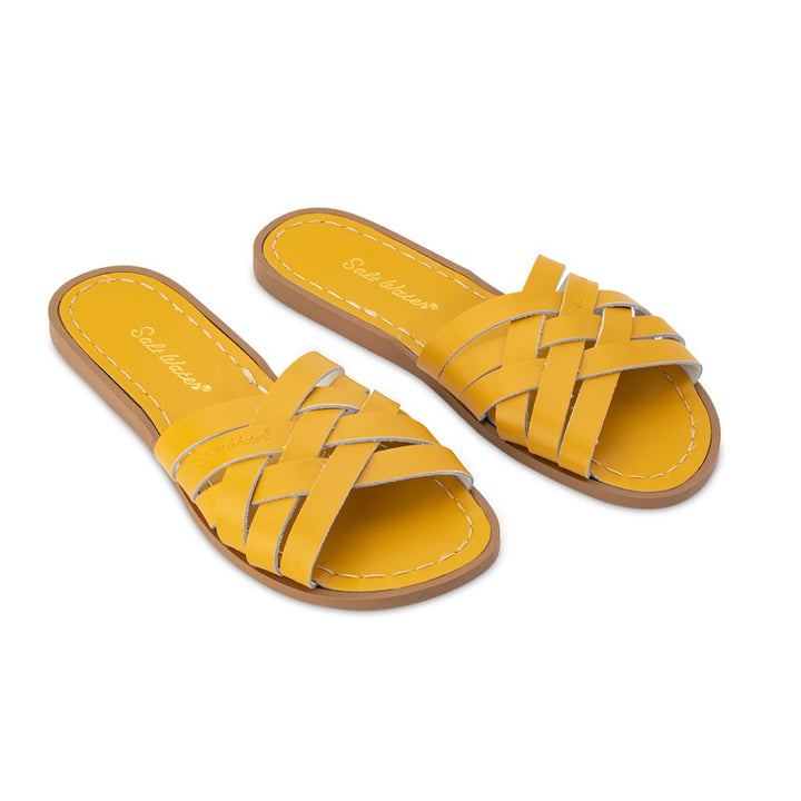 Saltwater Sandals Adults Retro Slides - Mustard