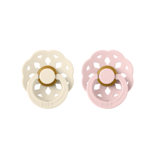 BIBS Boheme Pacifier 2 Pack - Ivory/Blossom