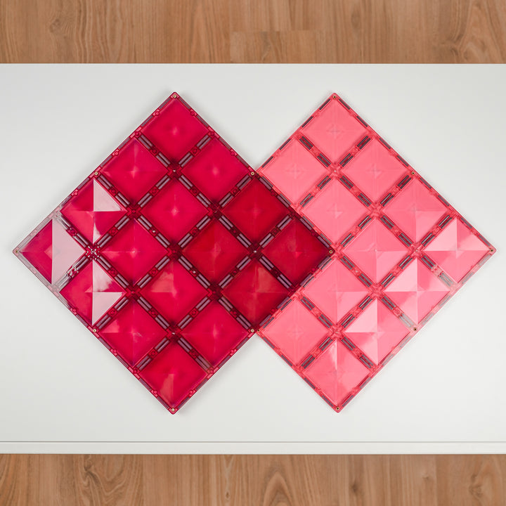 Connetix Tiles - 2 Piece Base Plate Set | Pink/Berry