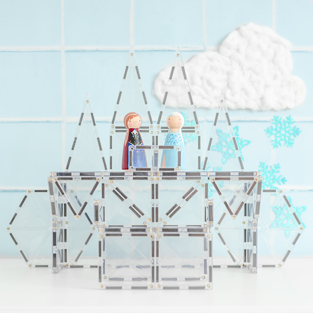 Connetix Tiles - 34 Piece Starter Set | Clear