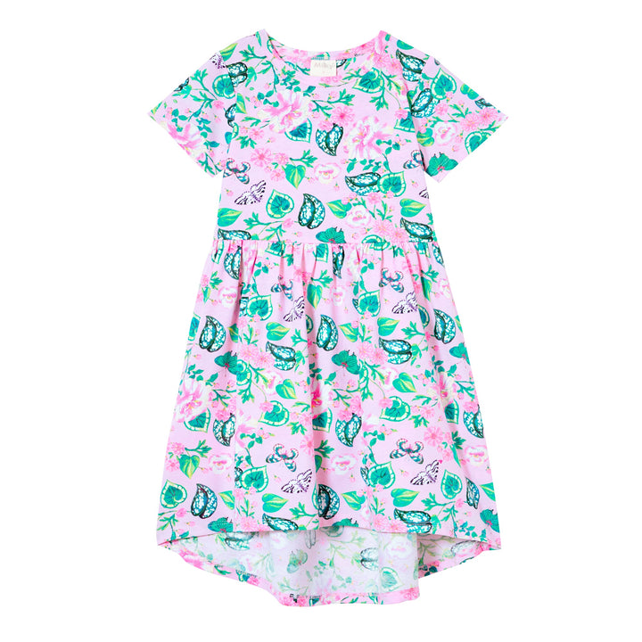 Milky Butterfly Hi-Lo Dress