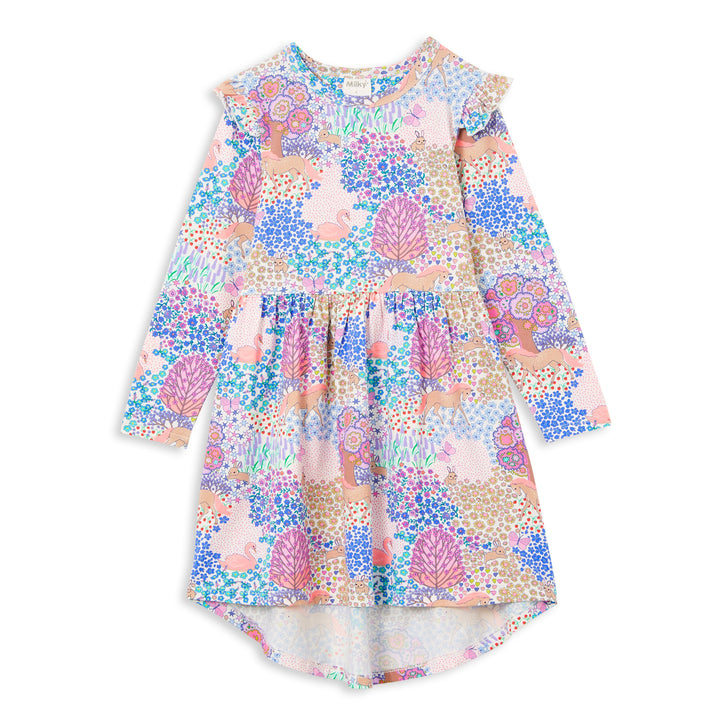 Milky Hi Lo Dress - Patchwork