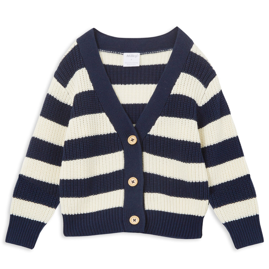 Milky Knit Cardigan - Stripe