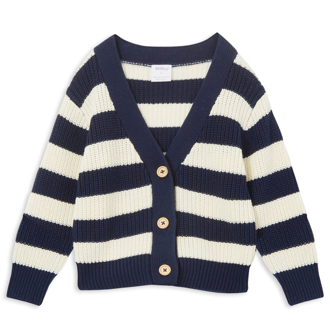 Milky Knit Cardigan - Stripe