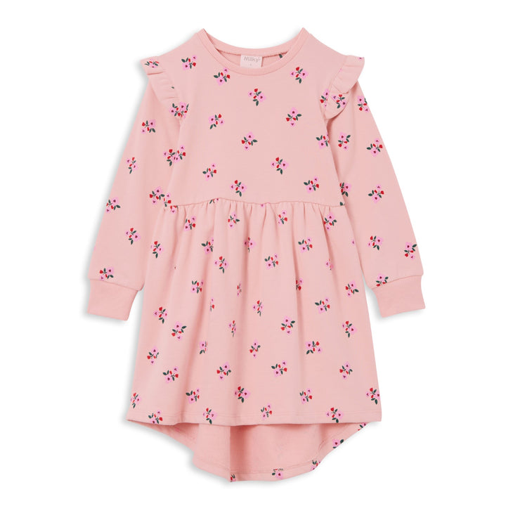 Milky Fleece Hi Lo Dress - Blossom