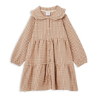 Tiered Collared Dress - Check
