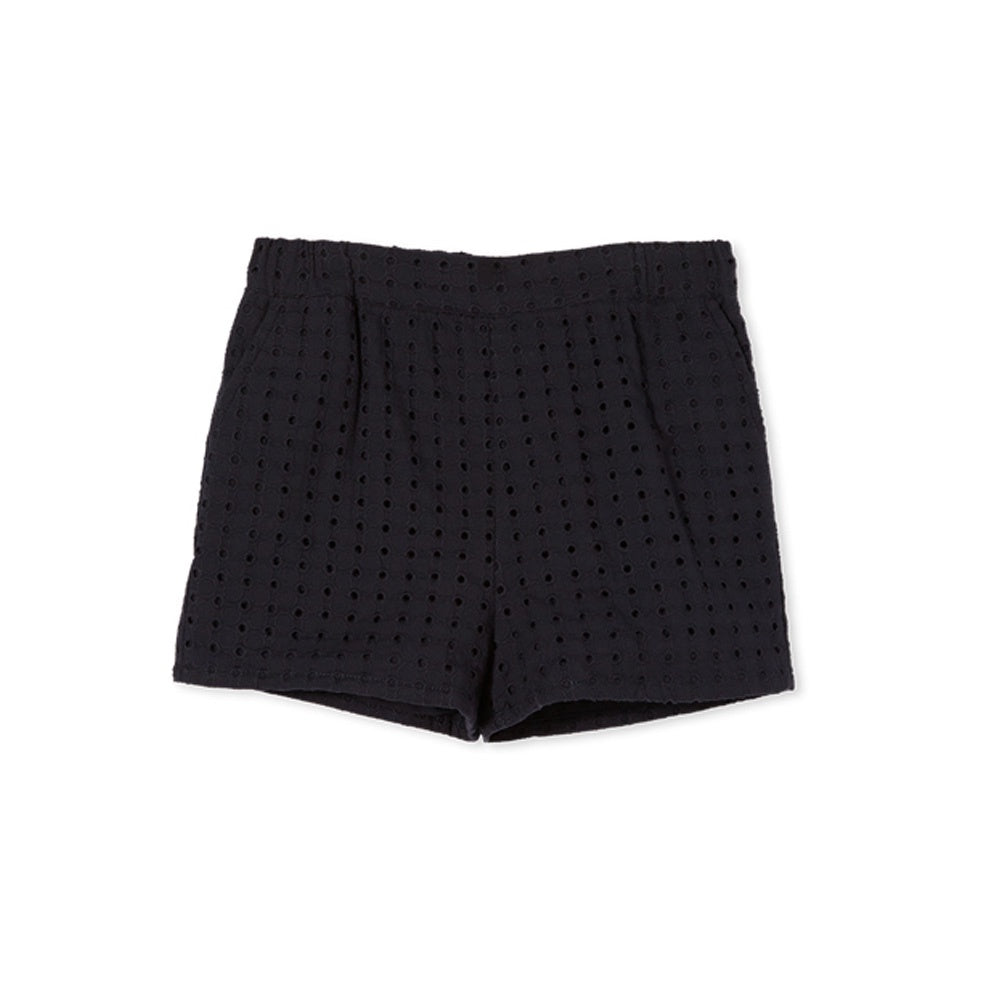 Milky Navy Broderie Short - Navy