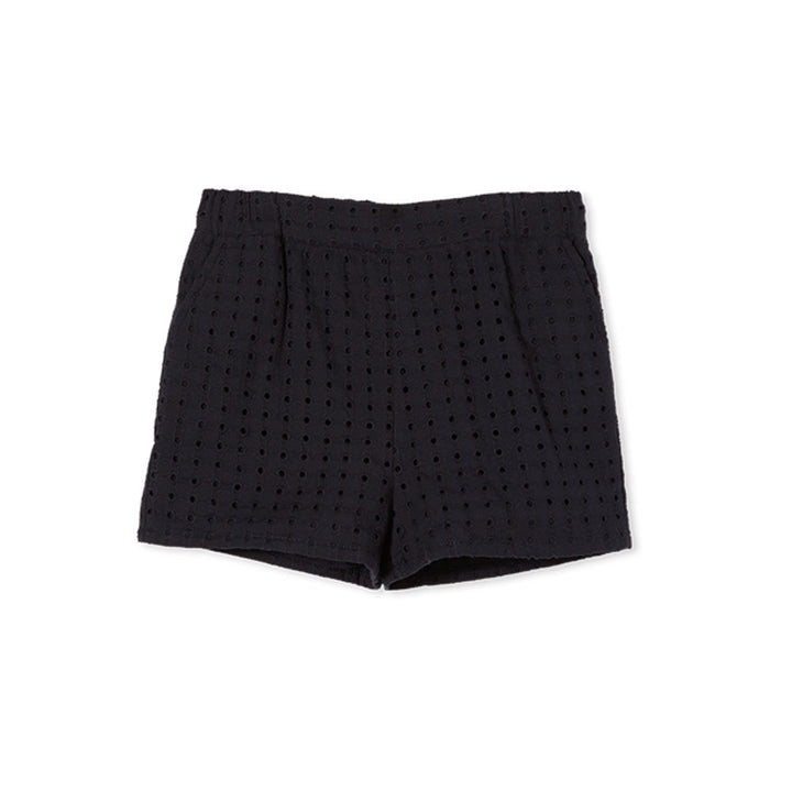 Milky Navy Broderie Short - Navy