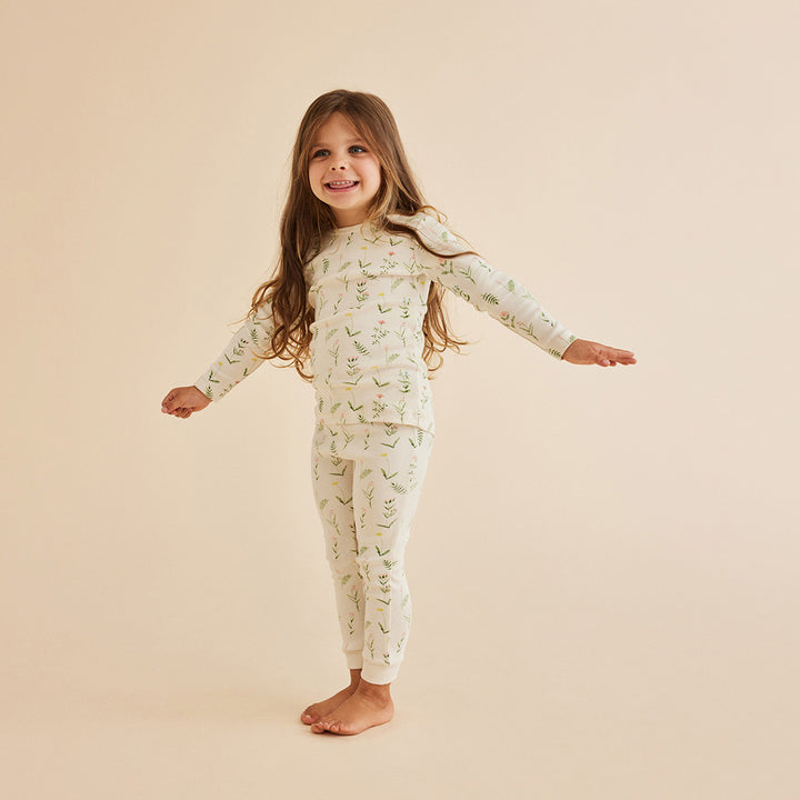 Wilson and Frenchy Organic Long Sleeve Pyjamas - Wild Flower
