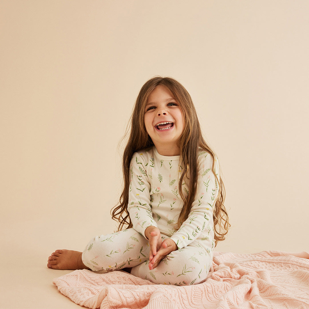 Wilson and Frenchy Organic Long Sleeve Pyjamas - Wild Flower