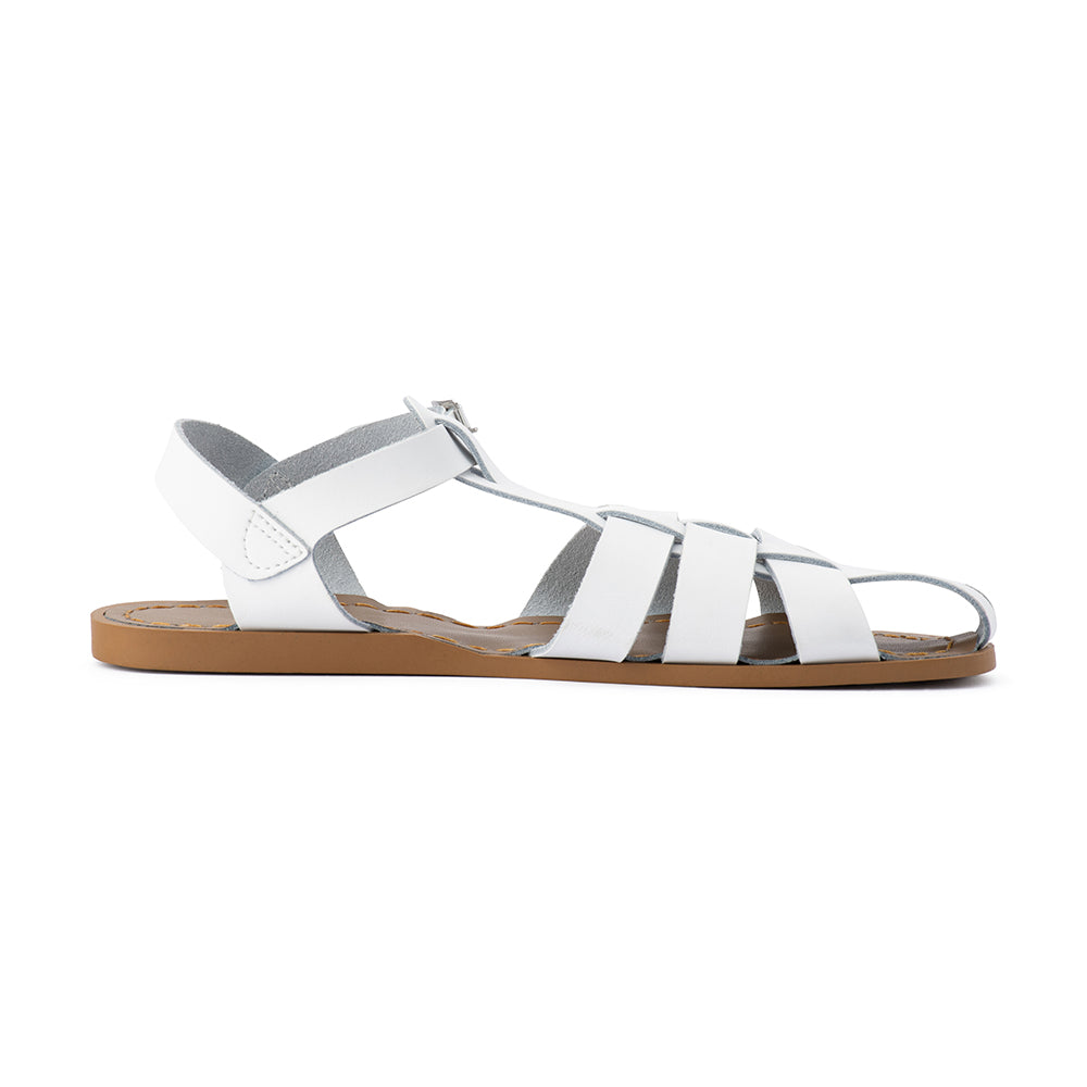 Saltwater Sandals Adults Shark - White