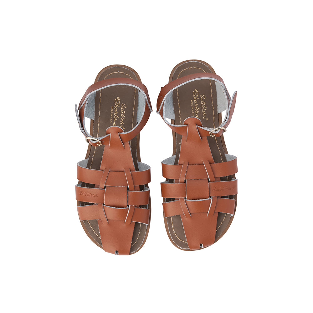 Saltwater Sandals Adults Shark - Tan