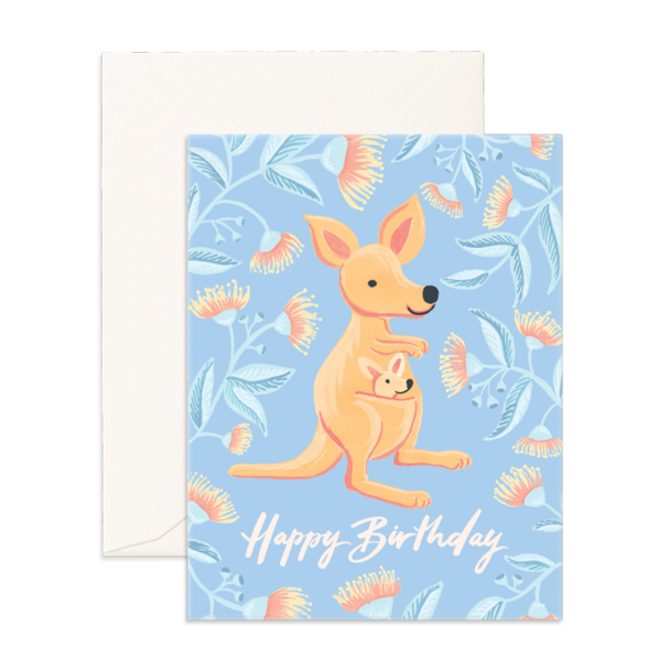 Birthday Kangaroo Greeting Card