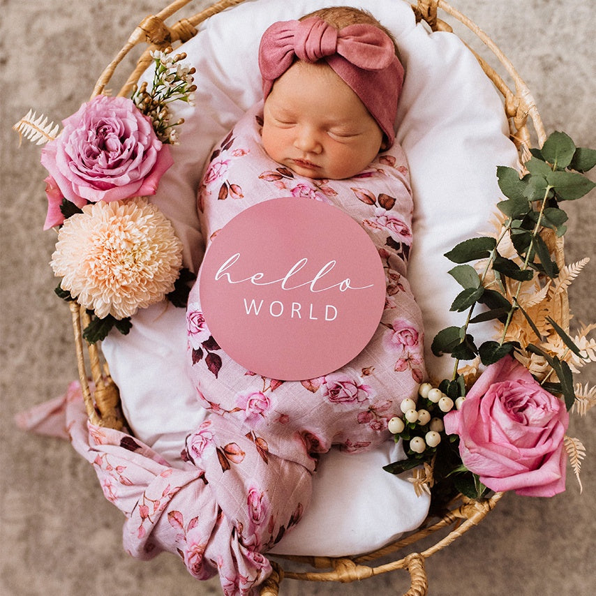 Snuggle Hunny Organic Cotton Muslin Wrap - Blossom