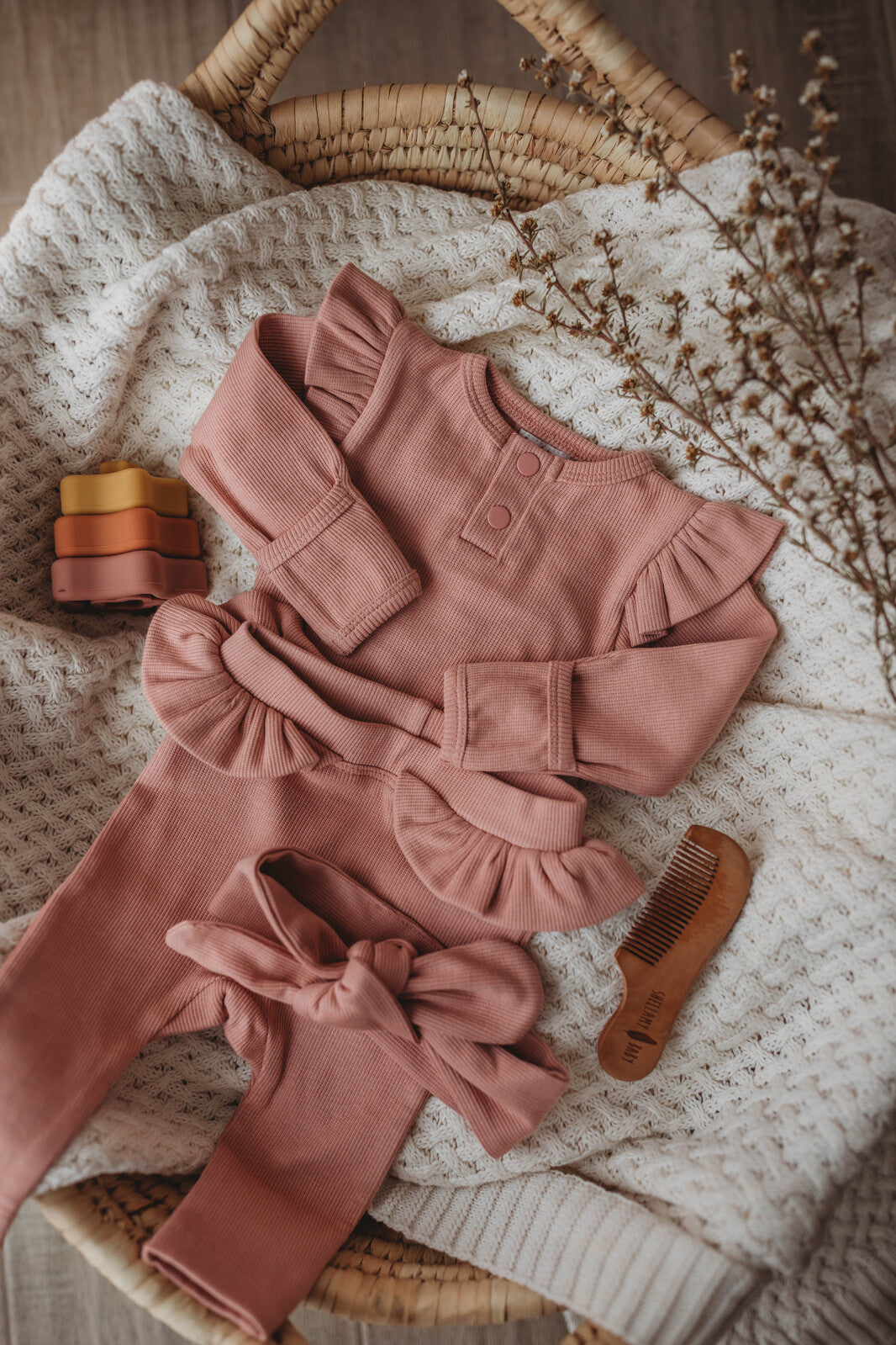 Snuggle Hunny Kids Long Sleeve Bodysuit - Rose