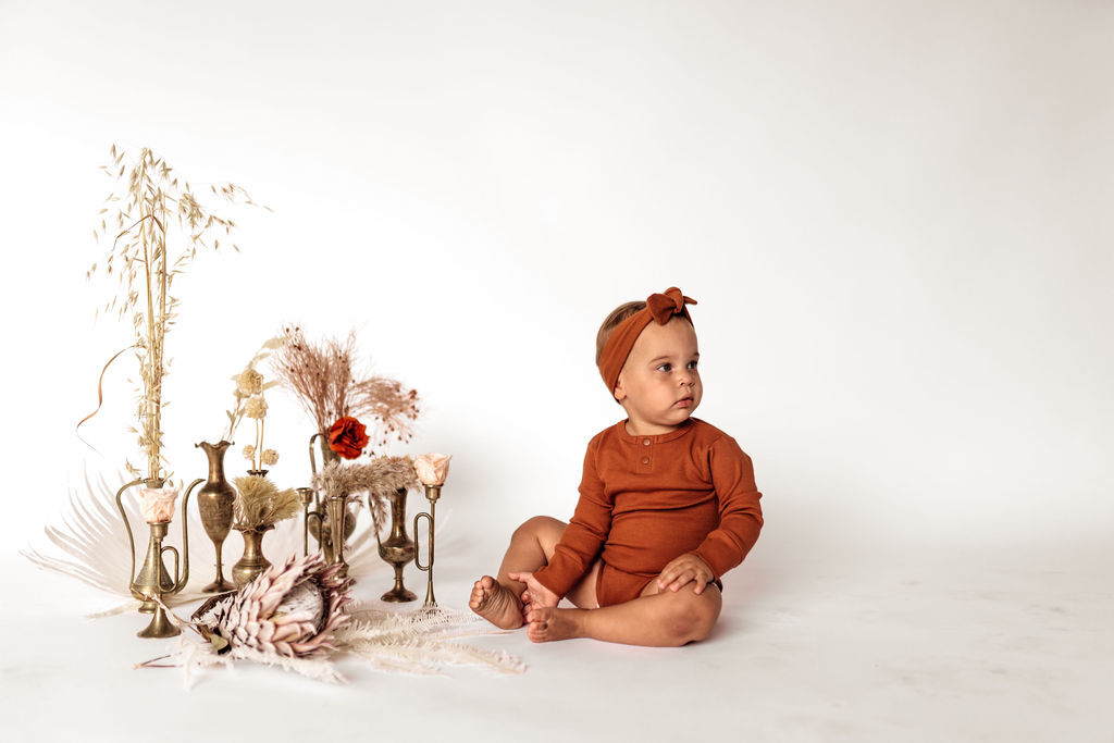 Snuggle Hunny Kids Long Sleeve Bodysuit - Biscuit