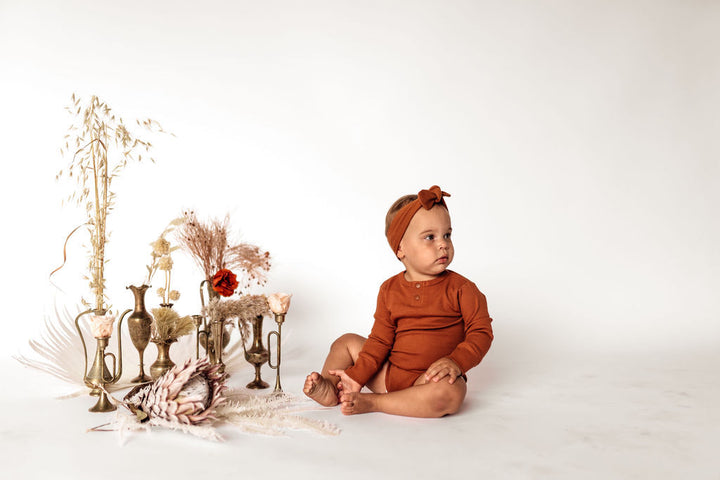 Snuggle Hunny Kids Long Sleeve Bodysuit - Biscuit