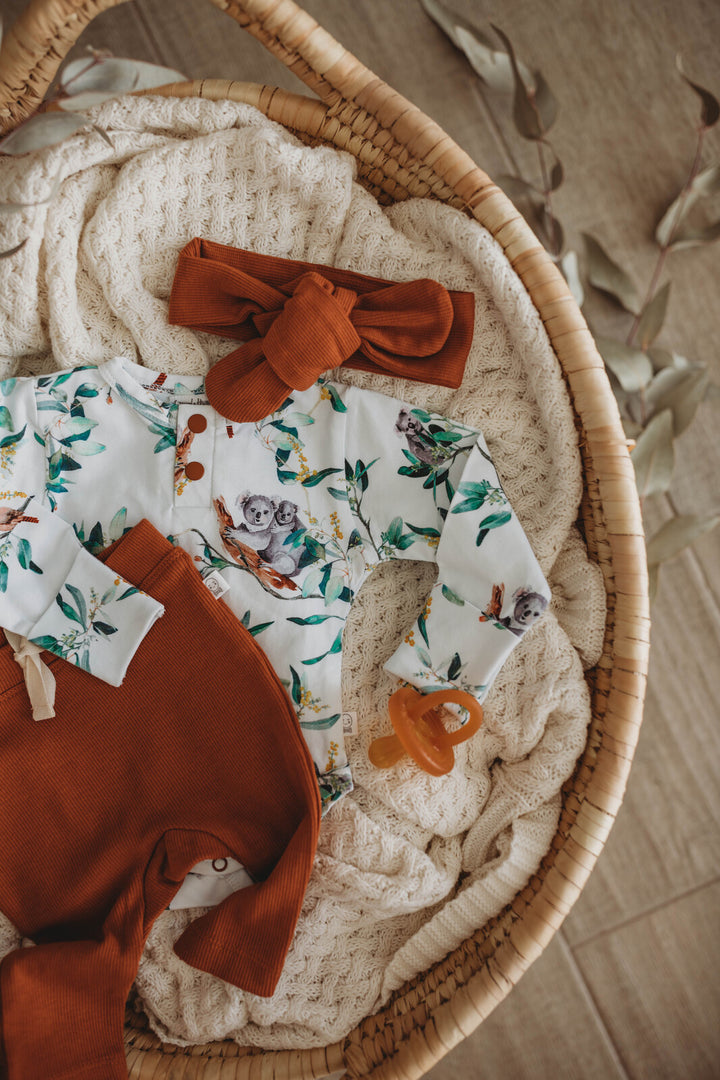 Snuggle Hunny Kids Long Sleeve Bodysuit - Eucalypt