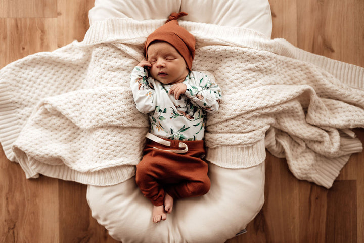 Snuggle Hunny Kids Knotted Beanie - Biscuit