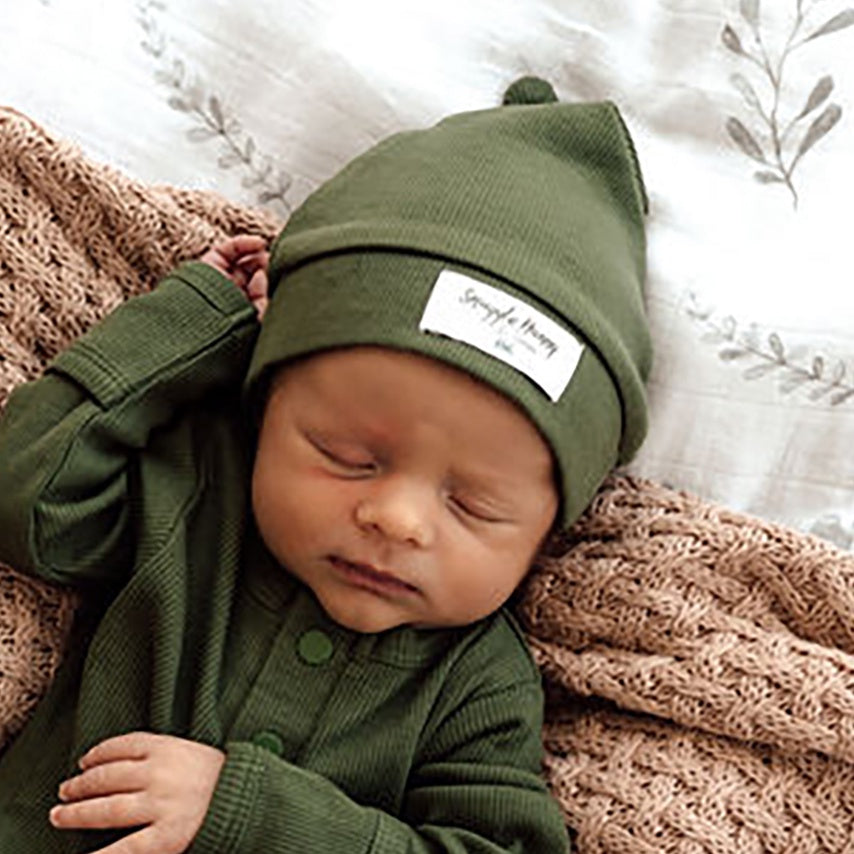 Snuggle Hunny Kids Knotted Beanie - Olive