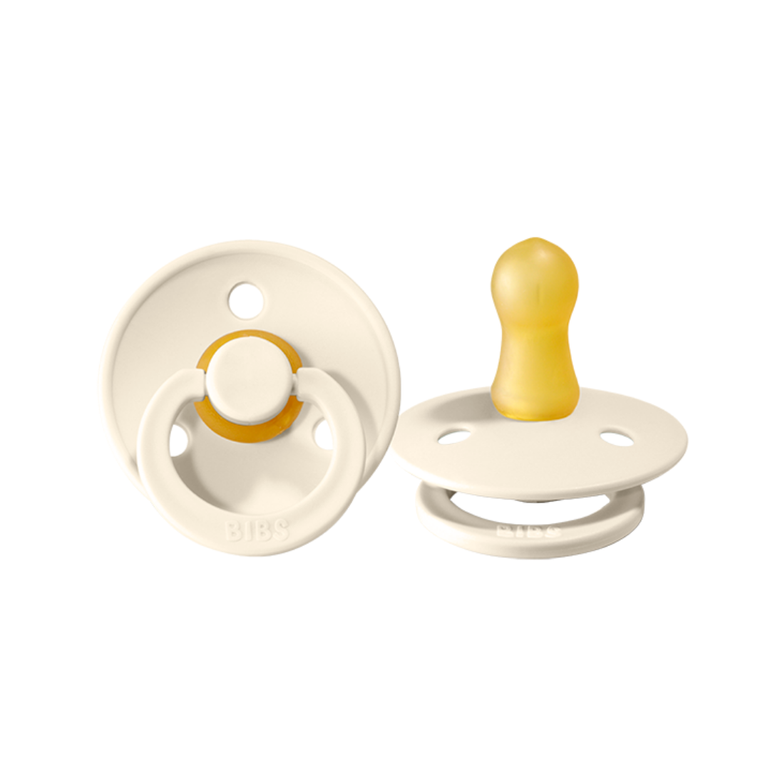 BIBS Colour Pacifier 2 Pack - Ivory