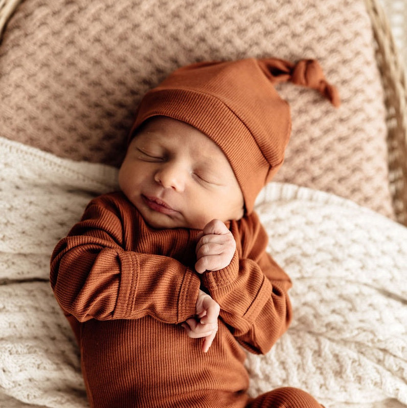 Snuggle Hunny Kids Knotted Beanie - Biscuit