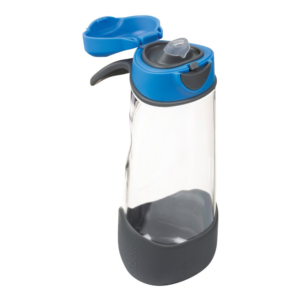 Sports Spout Bottle 600ml - Blue Slate
