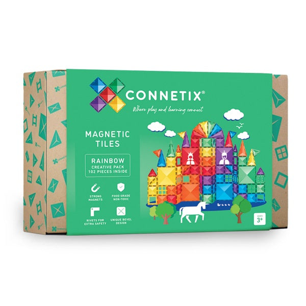 Connetix Tiles - 102 Piece Creative Pack | Rainbow