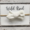 Florence Cord Bow Headband - Milk
