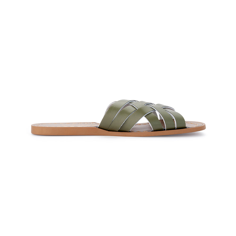 Saltwater Sandals Adults Retro Slides - Olive