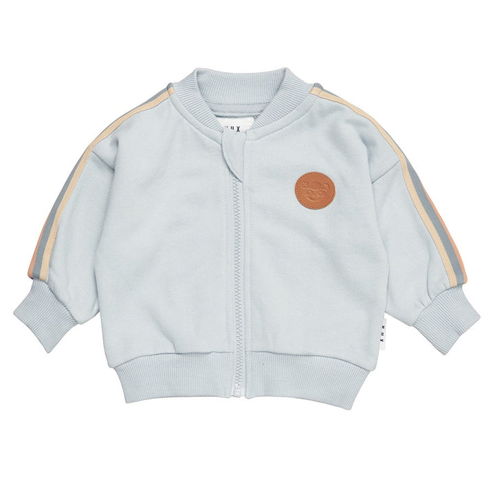 Huxbaby Stripe Retro Track Jacket - Dusty Sky