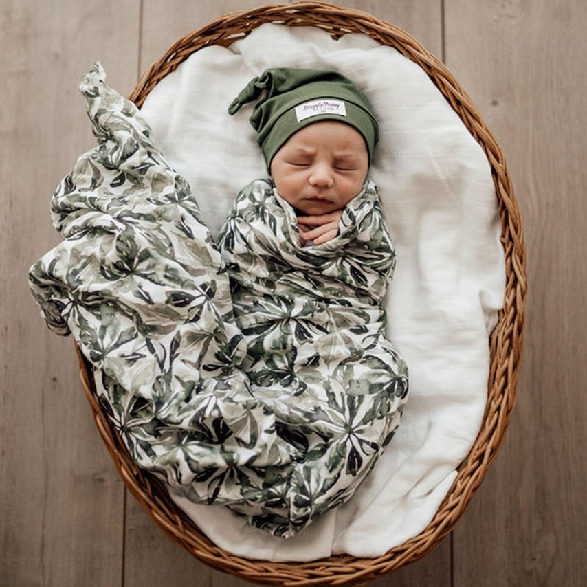 Snuggle Hunny Organic Cotton Muslin Wrap - Evergreen