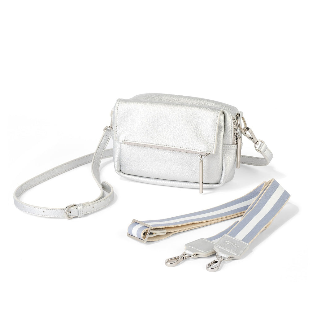 Playground Cross-Body Bag -Silver Dimple