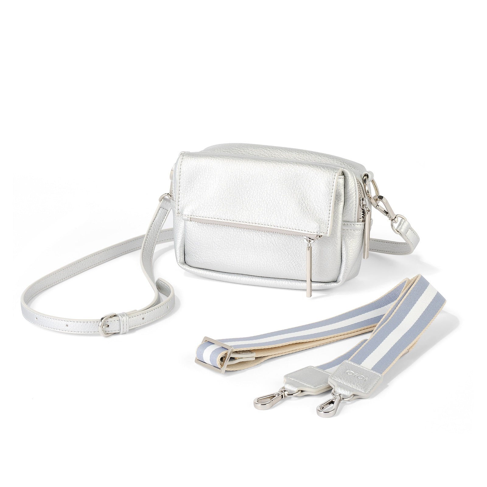Playground Cross-Body Bag -Silver Dimple