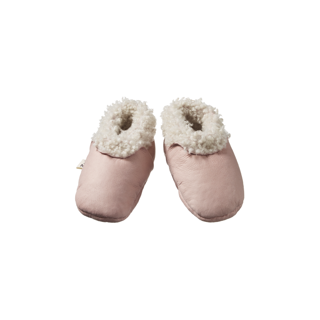 Nature Baby Lambskin Booties - Rose Bud