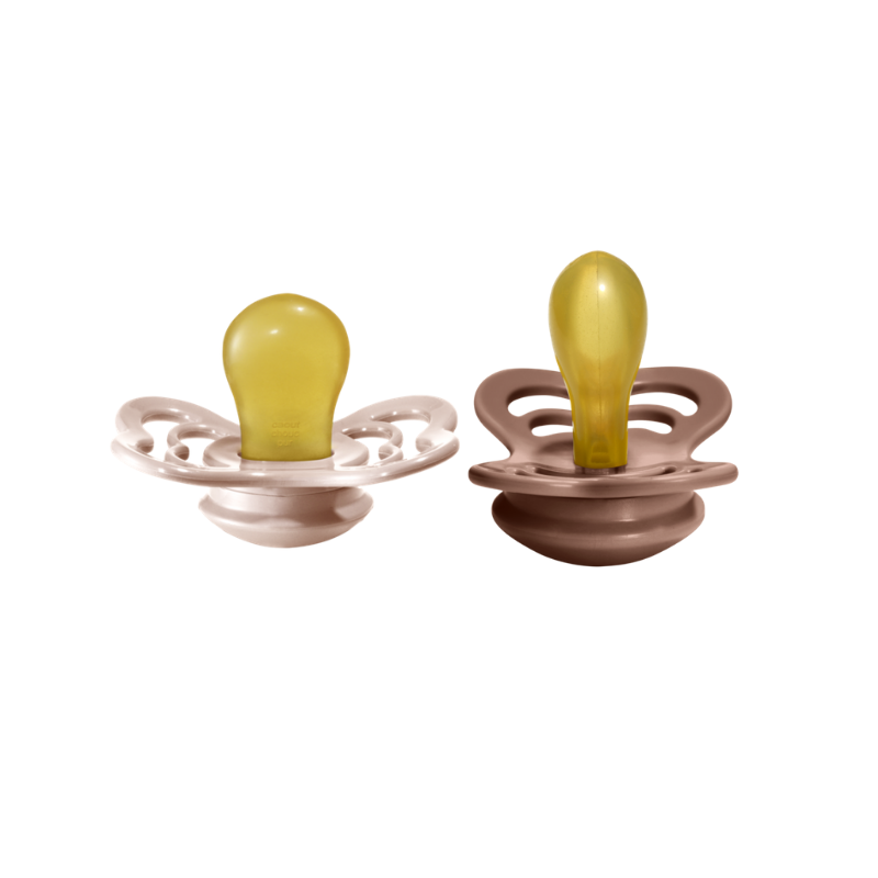 Supreme Latex Pacifier 2 Pack - Woodchuck/Blush