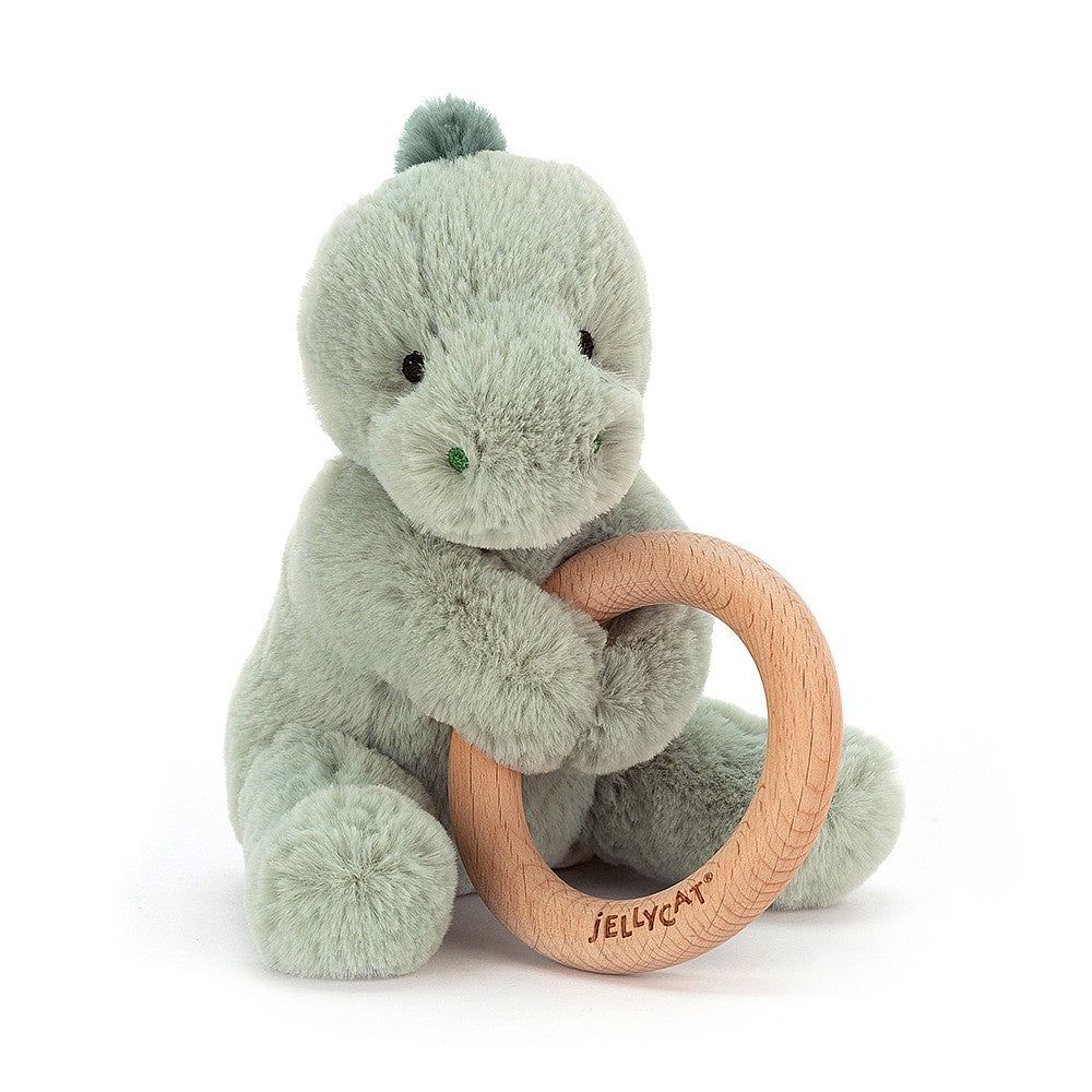 Jellycat Shooshu Wooden Toy Ring - Dino