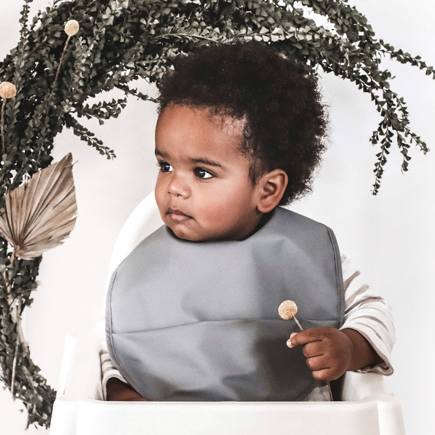 Snuggle Hunny Waterproof Bib - Grey