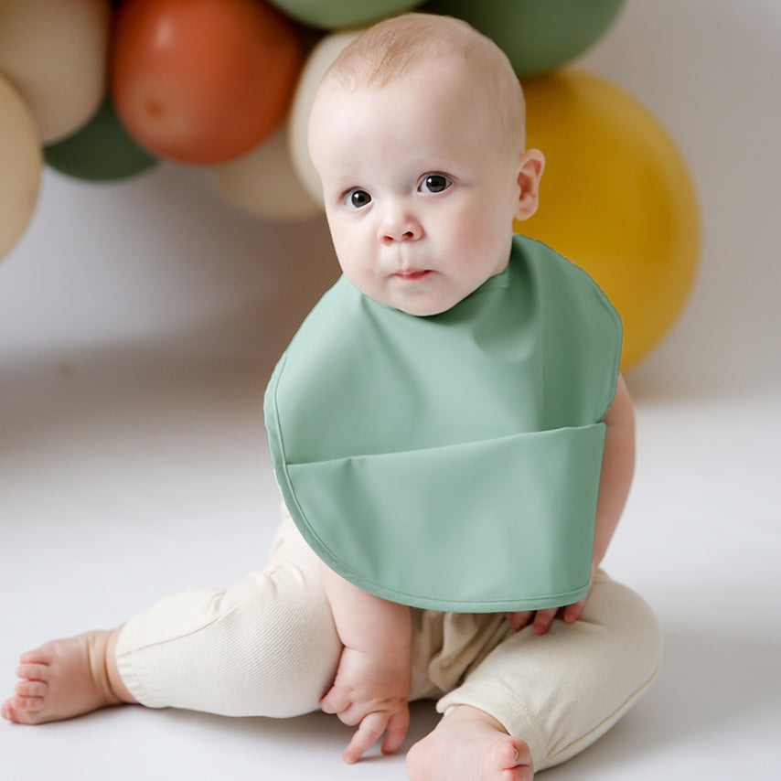 Snuggle Hunny Waterproof Bib - Sage