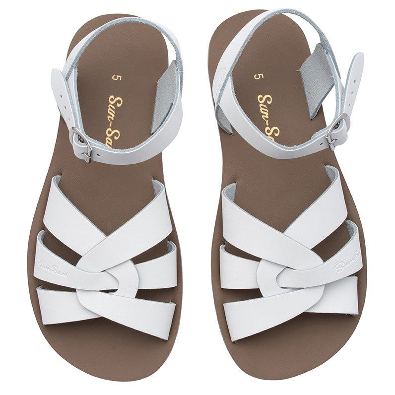 Saltwater Sandals Adults Sun San Swimmer - White