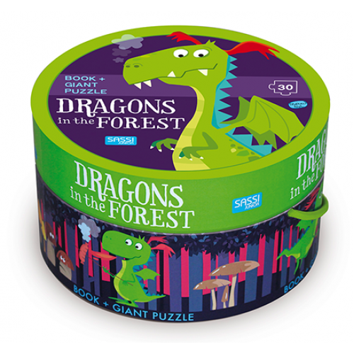 30 Piece Giant Puzzle & Book - Dragon in the Forest